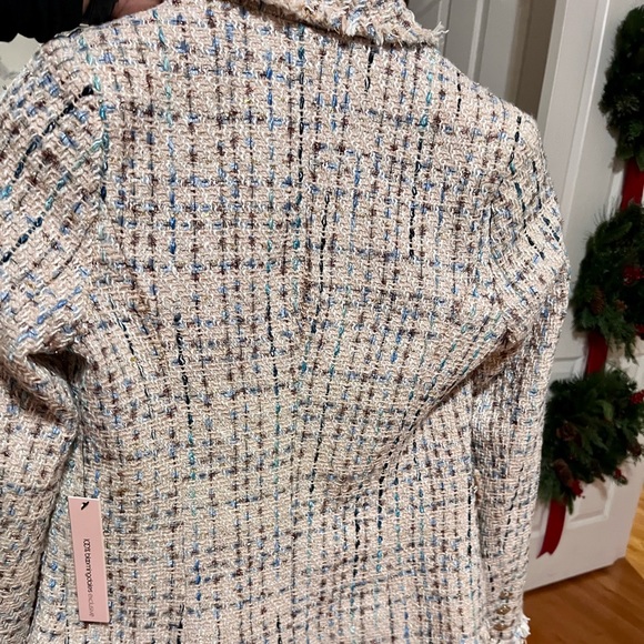 Aqua Multicolor Tweed Blazer - Picture 2 of 4